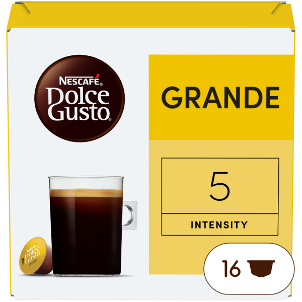 Front view of Grande (16 pods) box